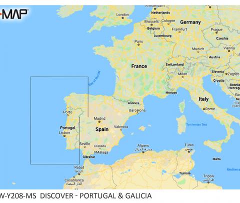 Carta C-Map Discover - Portugal and Galicia