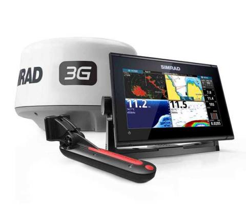 Simrad GO7 XSR com transdutor popa TotalScan  + Radar 3G + Carta Navionics Local